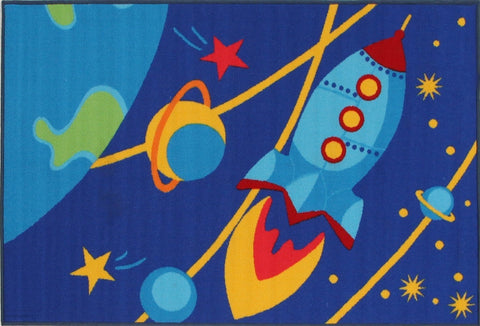 Kids Non Slip Outer Space Rug - Kids