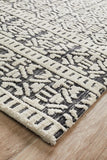 Levi Adonis Ivory Black Rug - MODERN