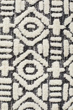 Levi Adonis Ivory Black Rug - MODERN