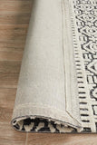 Levi Adonis Ivory Black Rug - MODERN
