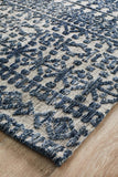 Levi Tara Navy Grey Rug - MODERN