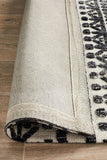 Levi Yasmin Ivory Black Rug - MODERN