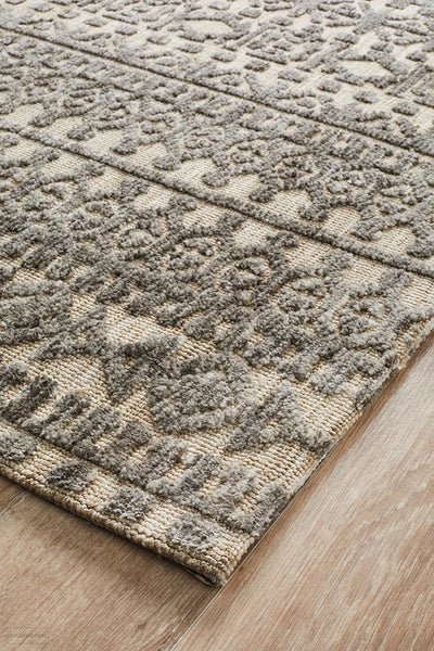 Levi Jemma Natural Grey Rug - MODERN