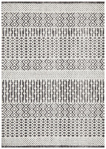 Levi Emma Ivory Black Rug - MODERN