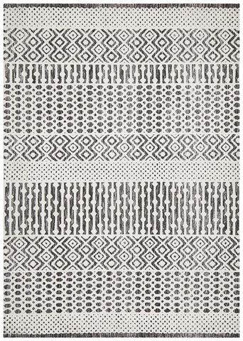 Levi Emma Ivory Black Rug - MODERN