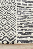 Levi Emma Ivory Black Rug - MODERN
