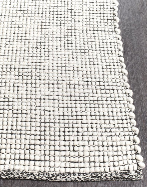 Loft Stunning Wool Black Rug - Modern