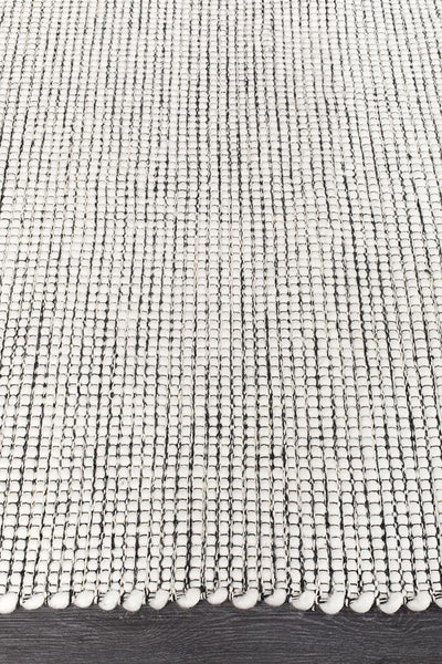 Loft Stunning Wool Black Rug - Modern