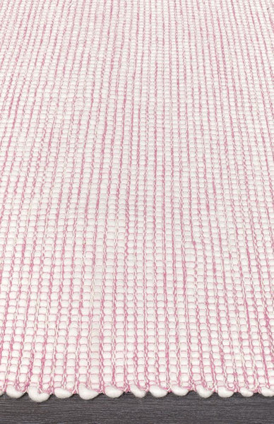 Loft Stunning Wool Pink Rug - Modern