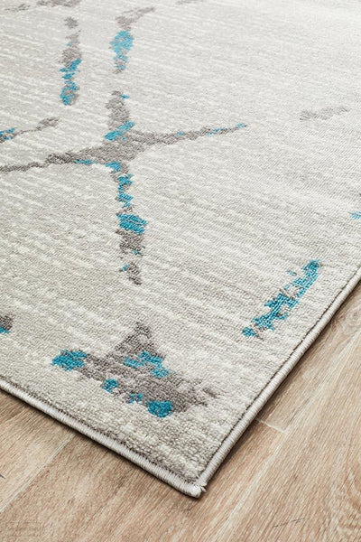 Kendall Contemporary Diamond Rug Grey Blue - Modern