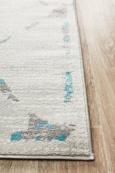 Kendall Contemporary Diamond Rug Grey Blue - Modern