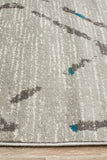 Kendall Contemporary Diamond Rug Grey Blue - Modern