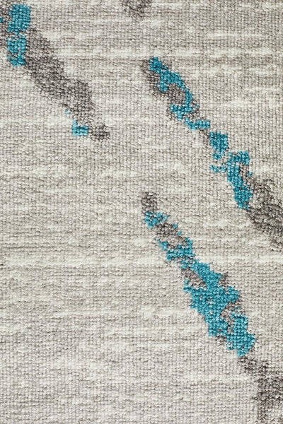 Kendall Contemporary Diamond Rug Grey Blue - Modern