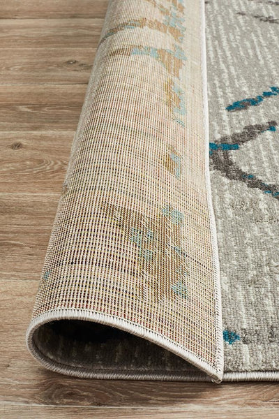 Kendall Contemporary Diamond Rug Grey Blue - Modern