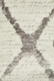 Kendall Contemporary Diamond Rug White Grey - Modern