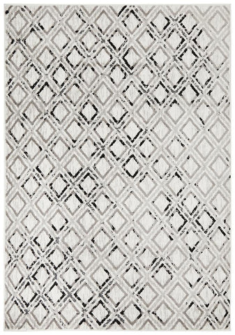 Jordyn Modern Rug White Black Grey - Modern