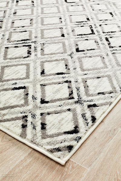 Jordyn Modern Rug White Black Grey - Modern