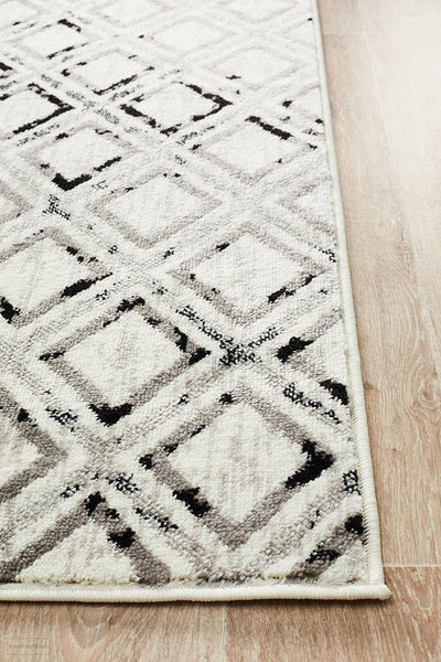 Jordyn Modern Rug White Black Grey - Modern