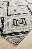 Sabrina Geo Diamonds Rug Grey Black - Modern