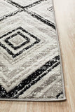Sabrina Geo Diamonds Rug Grey Black - Modern