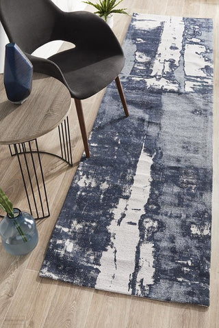 Magnolia 11 Denim Runner Rug - MODERN