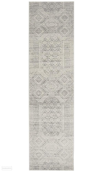 Mirage Zelda Silver Grey Runner Rug - 300x80cm