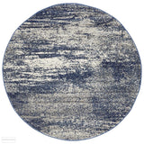 Mirage Casandra Dunescape Modern Blue Grey Round Rug - 150x150cm