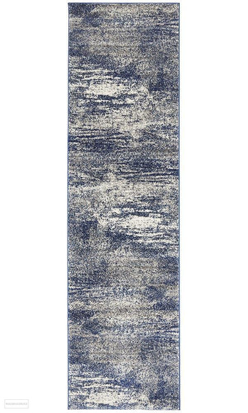 Mirage Casandra Dunescape Modern Blue Grey Runner Rug - 300x80cm