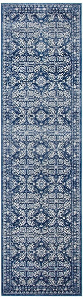 Mirage Gwyneth Stunning Transitional Navy Rug - 300x80cm