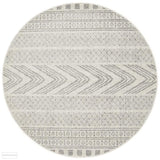 Mirage Adani Modern Tribal Design Grey Round Rug - 150x150cm