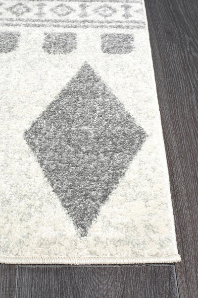 Mirage Adani Modern Tribal Design Grey Runner Rug