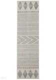 Mirage Adani Modern Tribal Design Grey Rug - 300x80cm