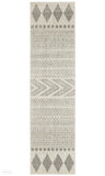 Mirage Adani Modern Tribal Design Grey Runner Rug - 300x80cm