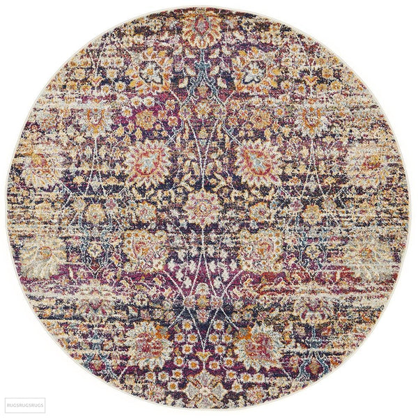 Mirage Zolan Transitional Multi Round Rug - 150x150cm