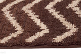 Moroccon Style Chevron Design Brown Beige Rug