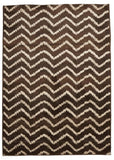 Moroccon Style Chevron Design Brown Beige Rug