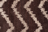 Moroccon Style Chevron Design Brown Beige Rug