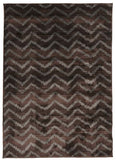 Moroccon Style Chevron Design Brown Grey Rug
