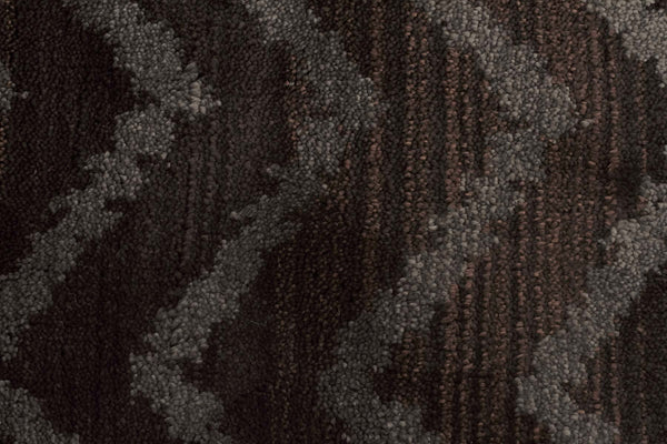 Moroccon Style Chevron Design Brown Grey Rug