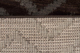 Moroccon Style Chevron Design Brown Grey Rug