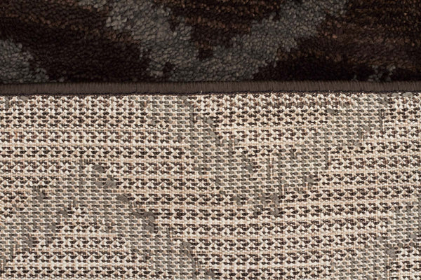 Moroccon Style Chevron Design Brown Grey Rug