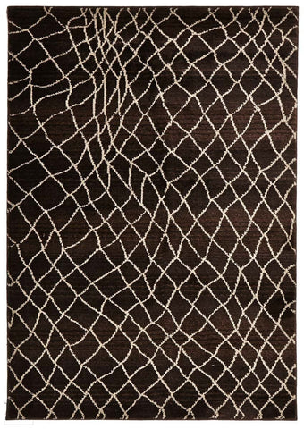 Moroccon Style Web Design Chocolate Rug