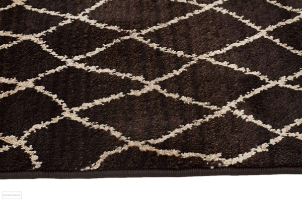 Moroccon Style Web Design Chocolate Rug