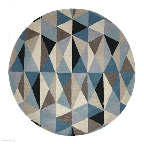 Matrix Pure Wool 901 Turquoise Round Rug