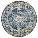 Museum Wilson Navy Round Rug