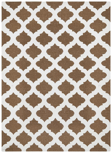 Nomad Pure Wool Flatweave 15 Brown Ivory Rug - DISCONTINUED