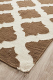 Nomad Pure Wool Flatweave 15 Brown Ivory Rug - DISCONTINUED
