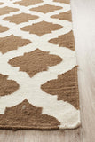 Nomad Pure Wool Flatweave 15 Brown Ivory Rug - DISCONTINUED