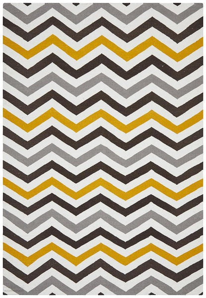 Nomad Pure Wool Flatweave 18 Yellow Rug - DISCONTINUED