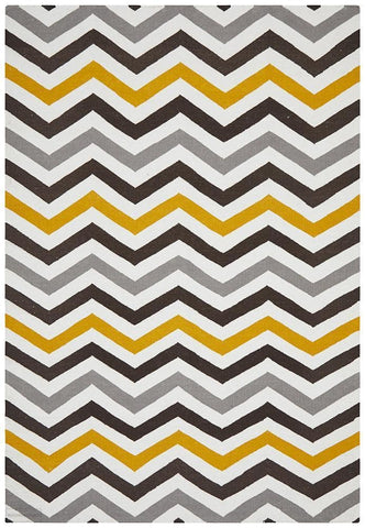 Nomad Pure Wool Flatweave 18 Yellow Rug - DISCONTINUED